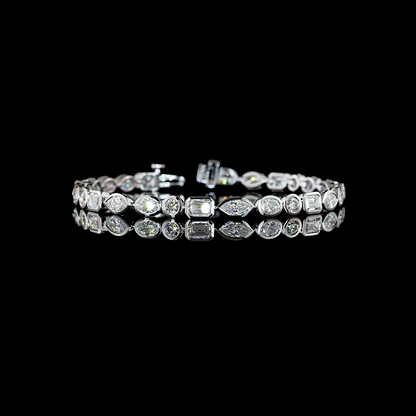 7.50 CTTW MIX Lab Grown Diamond Tennis Bracelet 7" (E Color and VS1 Clarity)