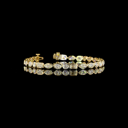 7.33 CTTW MIX Lab Grown Diamond Tennis Bracelet 7" (F Color and VS1 Clarity)