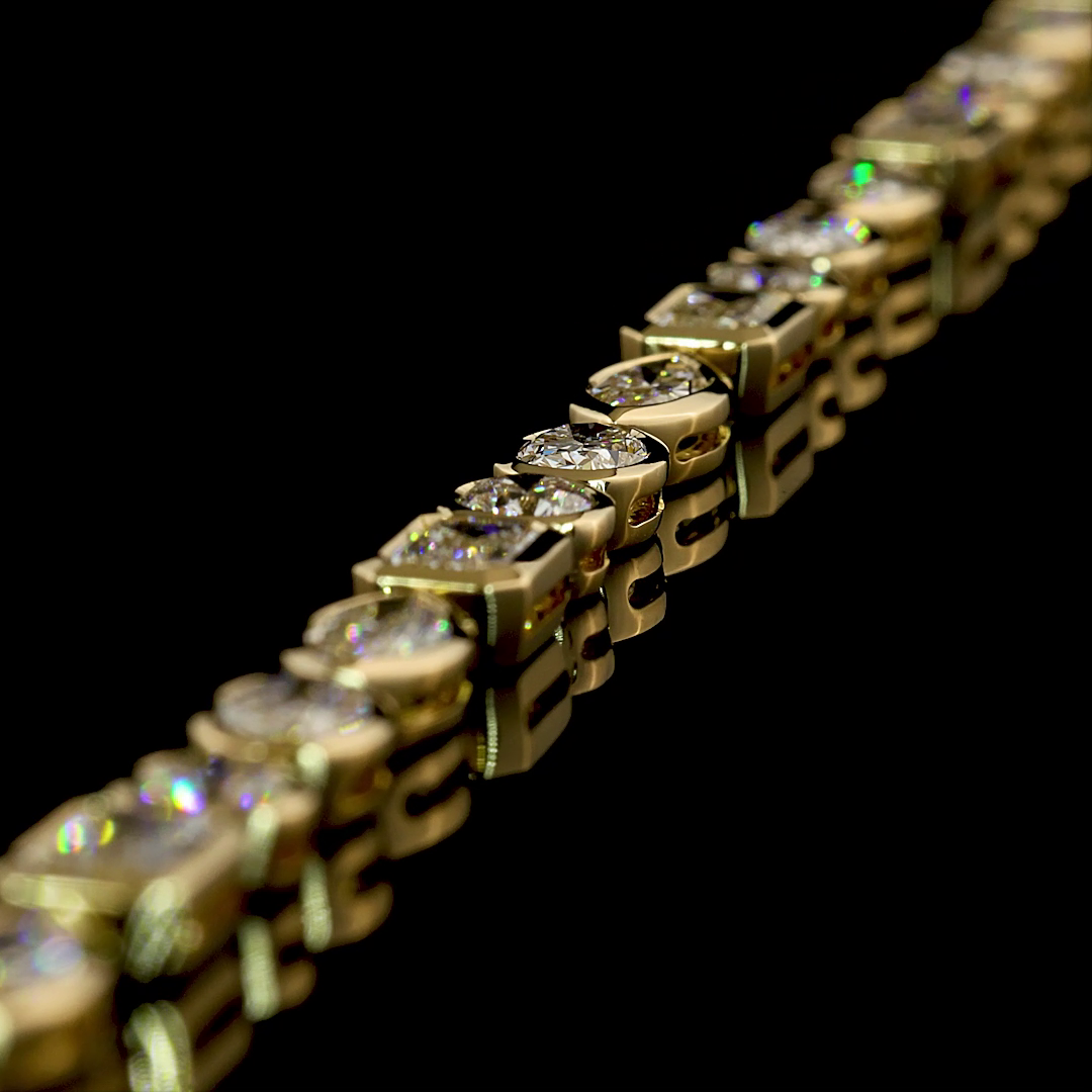 7.33 CTTW MIX Lab Grown Diamond Tennis Bracelet 7" (F Color and VS1 Clarity)