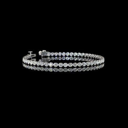 3.21 CTTW Round Lab Grown Diamond Tennis Bracelet 7" (E Color and VS1 Clarity)