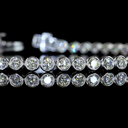 3.21 CTTW Round Lab Grown Diamond Tennis Bracelet 7" (E Color and VS1 Clarity)