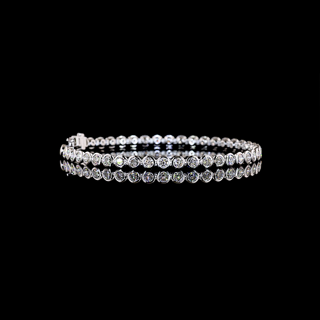 5.30 CTTW Round Lab Grown Diamond Tennis Bracelet 7" (E Color and VS1 Clarity)