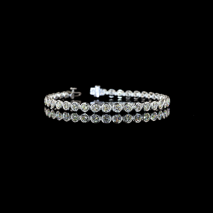7.71 CTTW Round Lab Grown Diamond Tennis Bracelet 7" (E Color and VS1 Clarity)
