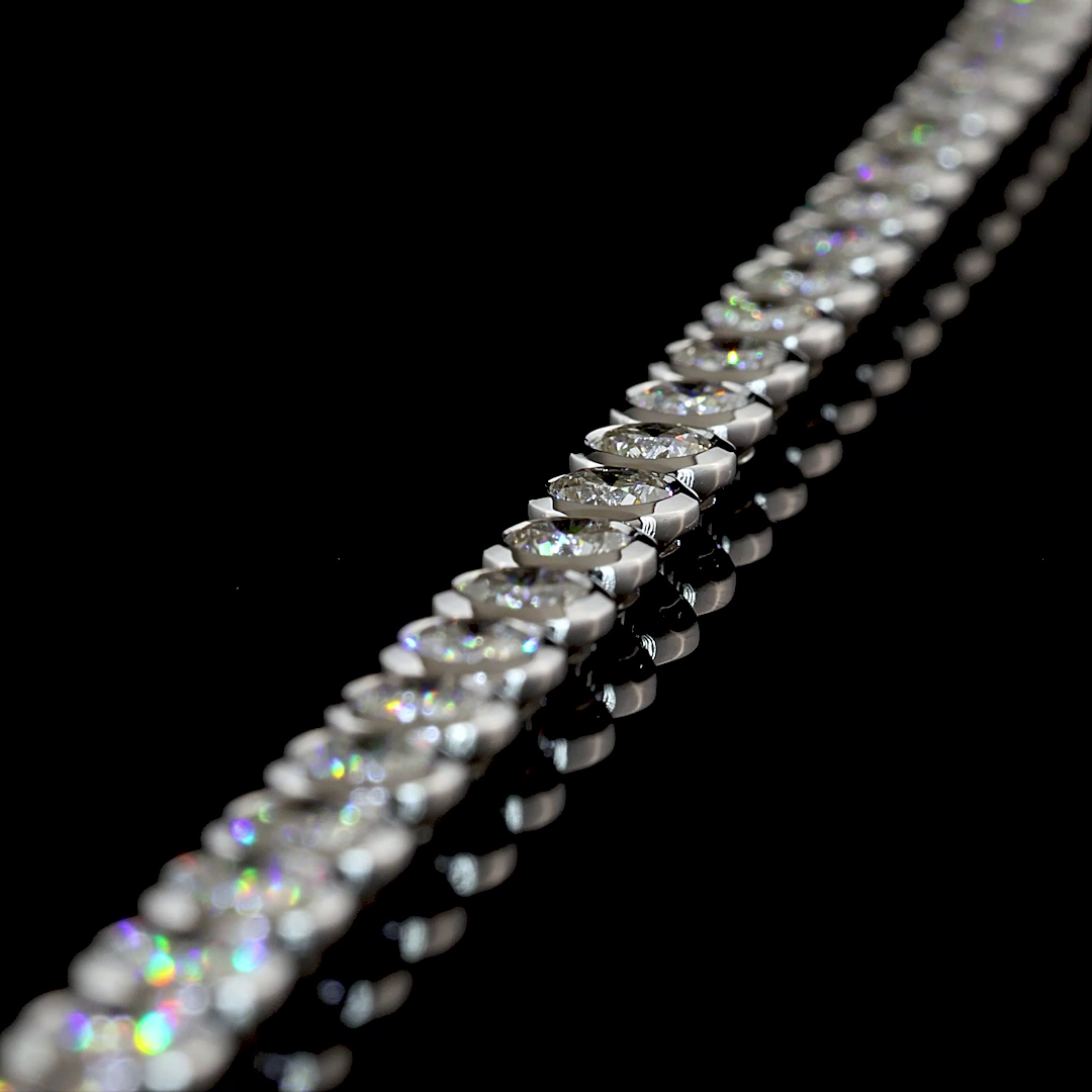 7.71 CTTW Round Lab Grown Diamond Tennis Bracelet 7" (E Color and VS1 Clarity)