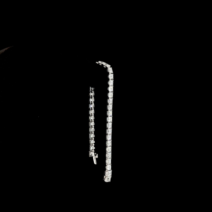 18.97 CTTW Asscher Lab Grown Diamond Tennis Bracelet 7" (E Color and VS1 Clarity)