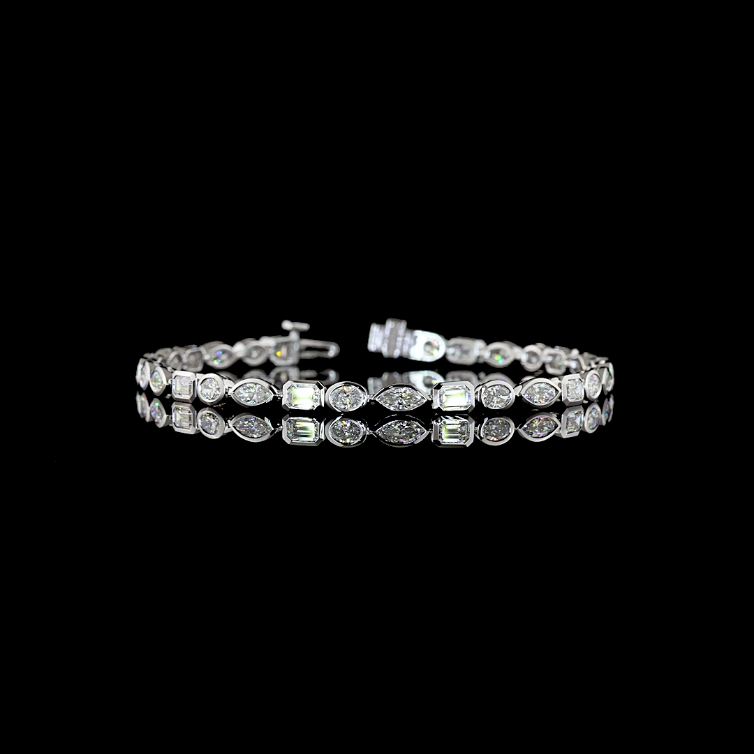 5.61 CTTW MIX Lab Grown Diamond Tennis Bracelet 7" (E Color and VS1 Clarity)