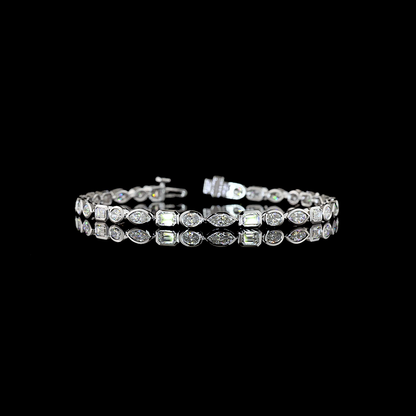 5.61 CTTW MIX Lab Grown Diamond Tennis Bracelet 7" (E Color and VS1 Clarity)