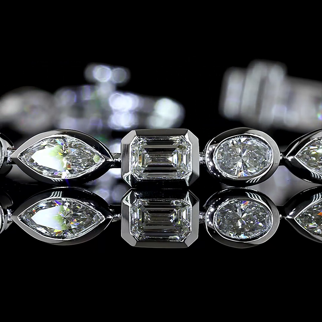 5.61 CTTW MIX Lab Grown Diamond Tennis Bracelet 7" (E Color and VS1 Clarity)