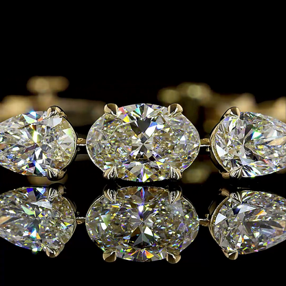 9.02 CTTW Oval Lab Grown Diamond Riviera Bracelet 7" (F Color and VS1 Clarity)