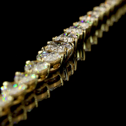 9.02 CTTW Oval Lab Grown Diamond Riviera Bracelet 7" (F Color and VS1 Clarity)