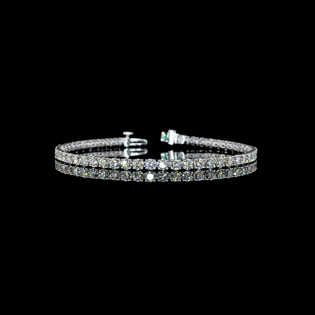 6.82 CTTW Round Lab Grown Diamond Tennis Bracelet 7" (E Color and VS1 Clarity)