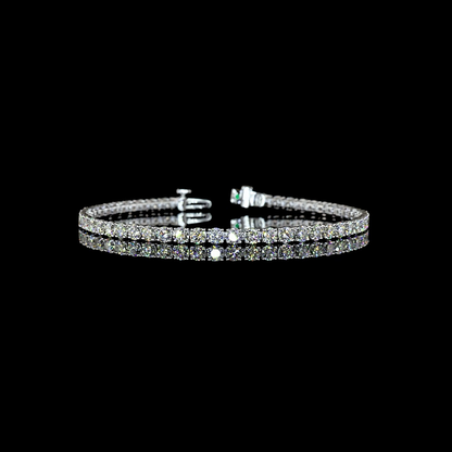 6.82 CTTW Round Lab Grown Diamond Tennis Bracelet 7" (E Color and VS1 Clarity)