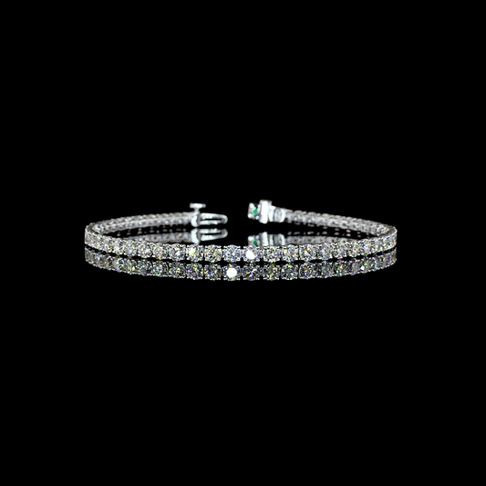6.82 CTTW Round Lab Grown Diamond Tennis Bracelet 7" (E Color and VS1 Clarity)