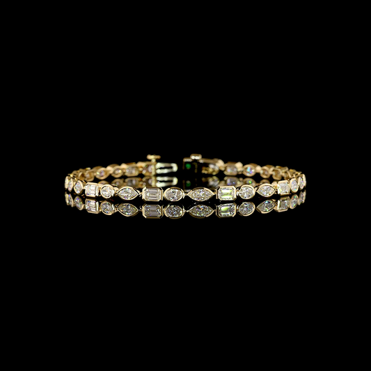 5.49 CTTW MIX Lab Grown Diamond Tennis Bracelet 7" (E Color and VS1 Clarity)