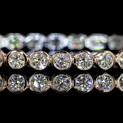 7.09 CTTW Emerald Lab Grown Diamond Bangles Bracelet (E Color and VS1 Clarity)