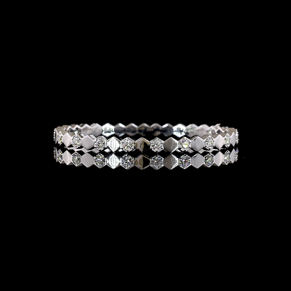 0.91 CTTW Round Lab Grown Diamond Bangles Bracelet (E Color and VS1 Clarity)