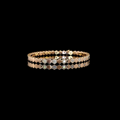 1.10 CTTW Round Lab Grown Diamond Bangles Bracelet (E Color and VS1 Clarity)