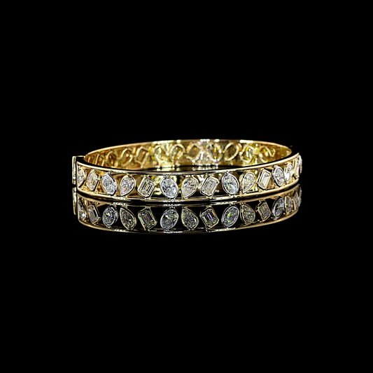 4.03 CTTW MIX Lab Grown Diamond Bangles Bracelet (E Color and VS1 Clarity)