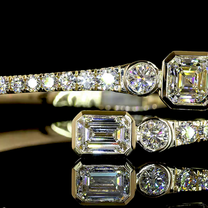 6.27 CTTW MIX Lab Grown Diamond Bangles Bracelet (F Color and VS1 Clarity)