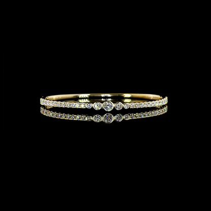 2.39 CTTW Round Lab Grown Diamond Bangles Bracelet (F Color and VS1 Clarity)