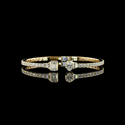 6.18 CTTW MIX Lab Grown Diamond Bangles Bracelet (D Color and VS1 Clarity)
