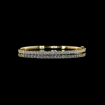 3.13 CTTW Round Lab Grown Diamond Bangles Bracelet (E Color and VS1 Clarity)