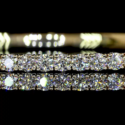 3.13 CTTW Round Lab Grown Diamond Bangles Bracelet (E Color and VS1 Clarity)