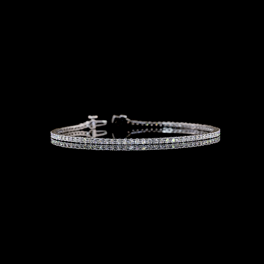 1.89 CTTW Round Lab Grown Diamond Tennis Bracelet 7" (E Color and VS1 Clarity)