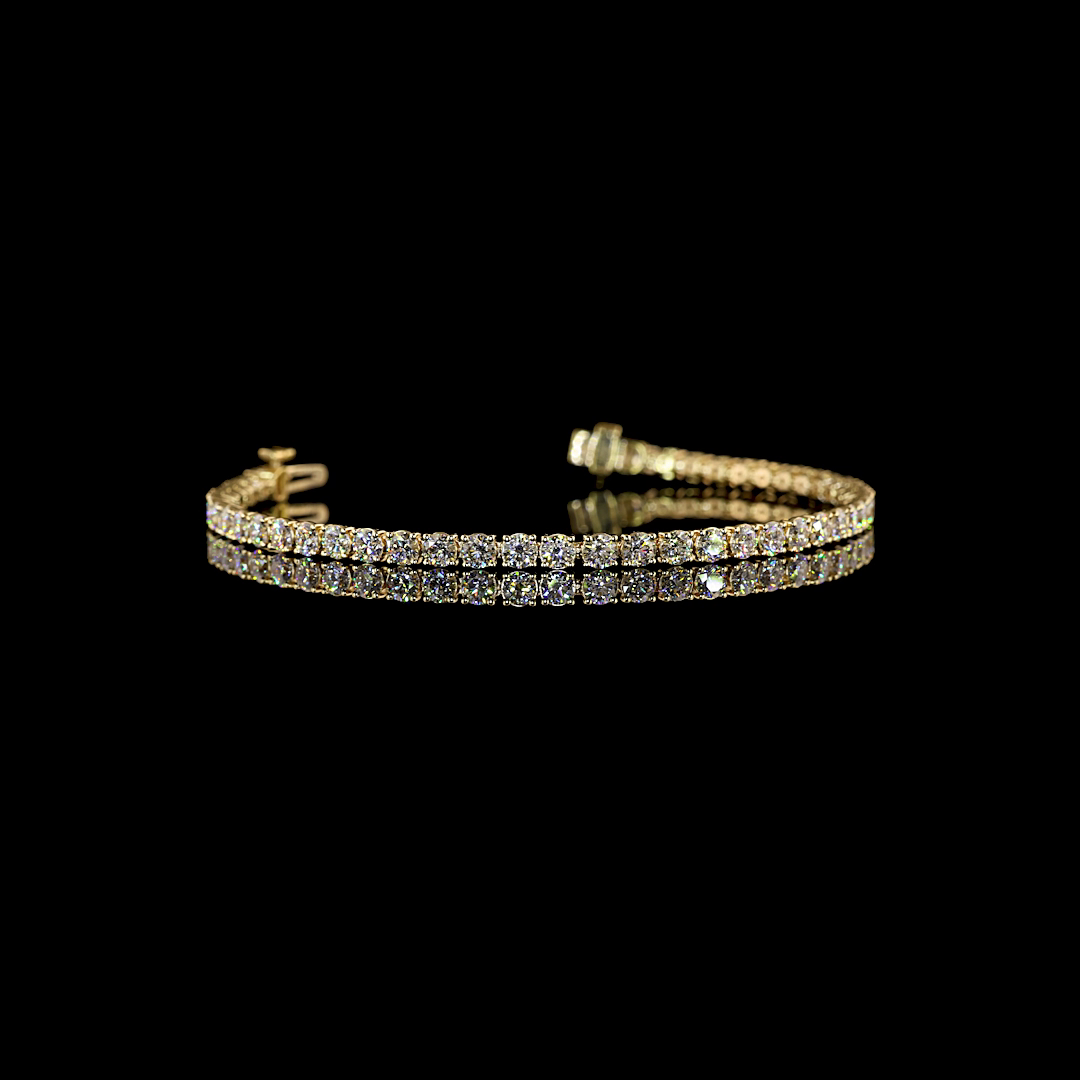 4.64 CTTW Round Lab Grown Diamond Tennis Bracelet 6" (E Color and VS1 Clarity)
