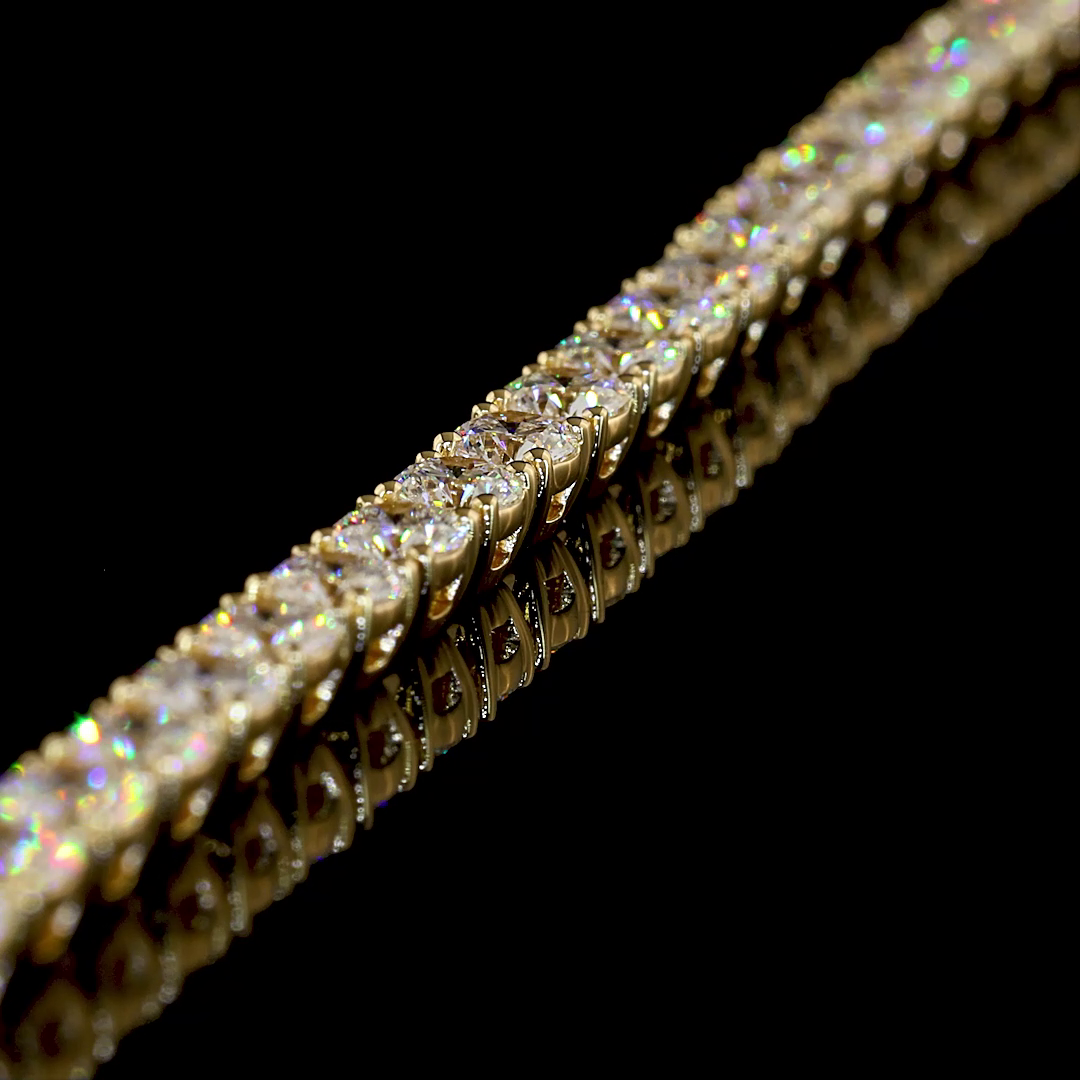 4.64 CTTW Round Lab Grown Diamond Tennis Bracelet 6" (E Color and VS1 Clarity)