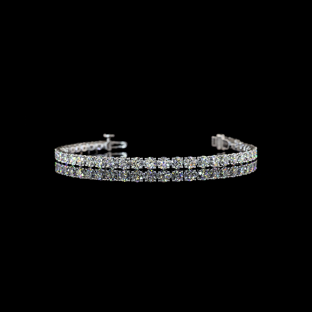 6.62 CTTW Round Lab Grown Diamond Tennis Bracelet 6" (E Color and VS1 Clarity)