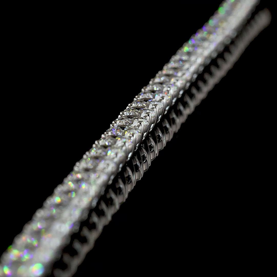 6.62 CTTW Round Lab Grown Diamond Tennis Bracelet 6" (E Color and VS1 Clarity)
