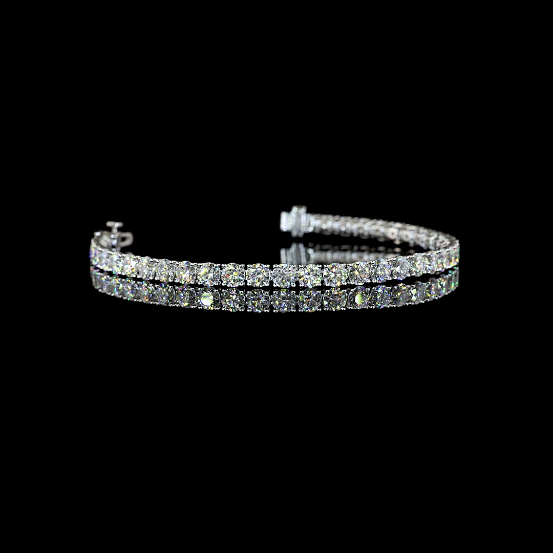 8.28 CTTW Round Lab Grown Diamond Tennis Bracelet 6" (E Color and VS1 Clarity)