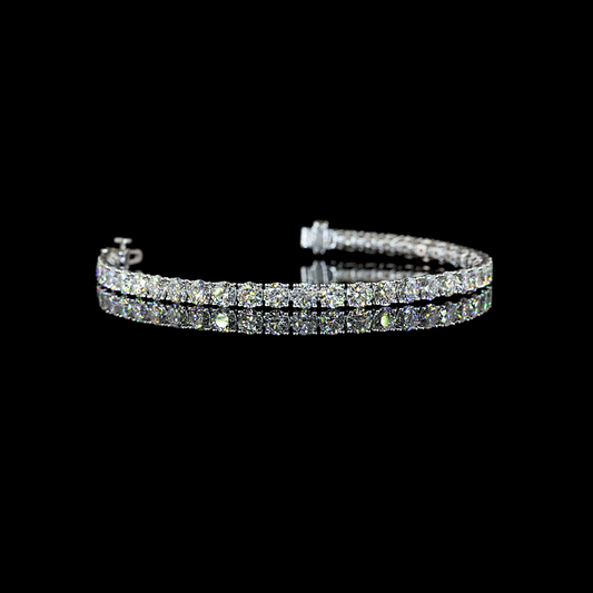 8.28 CTTW Round Lab Grown Diamond Tennis Bracelet 6" (E Color and VS1 Clarity)
