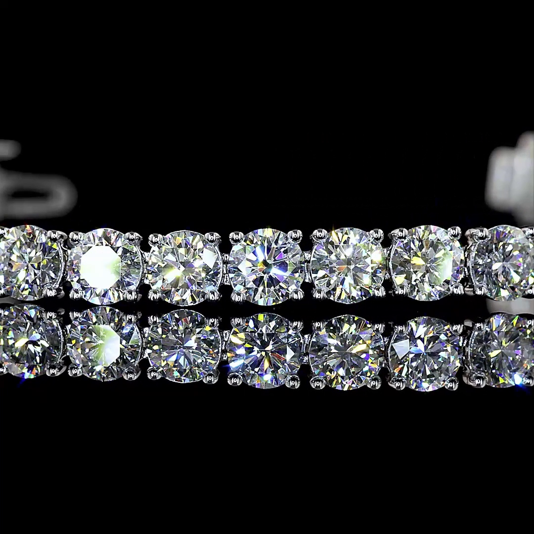 8.28 CTTW Round Lab Grown Diamond Tennis Bracelet 6" (E Color and VS1 Clarity)