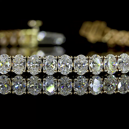 5.55 CTTW Oval Lab Grown Diamond Tennis Bracelet 7" (E Color and VS1 Clarity)