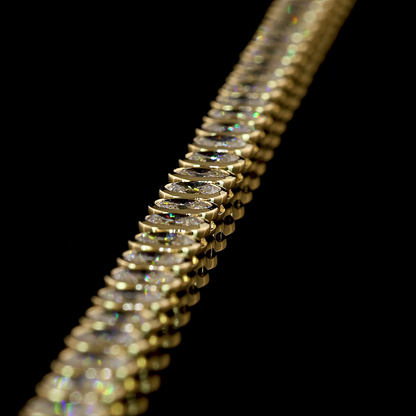 5.38 CTTW Oval Lab Grown Diamond Tennis Bracelet 7" (E Color and VS1 Clarity)