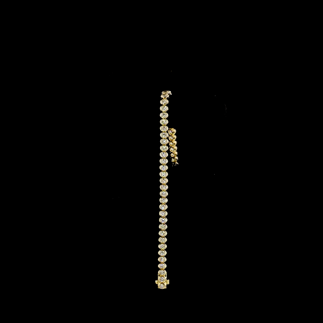 5.23 CTTW Oval Lab Grown Diamond Tennis Bracelet 6.5" (E Color and VS1 Clarity)