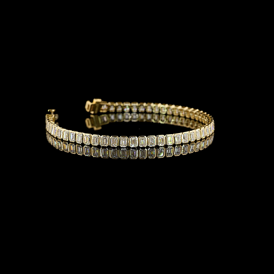 5.13 CTTW Emerald Lab Grown Diamond Tennis Bracelet 6.5" (E Color and VS1 Clarity)