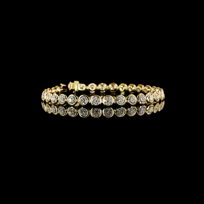 10.18 CTTW Round Lab Grown Diamond Tennis Bracelet 7" (E Color and VS1 Clarity)