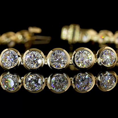 10.18 CTTW Round Lab Grown Diamond Tennis Bracelet 7" (E Color and VS1 Clarity)