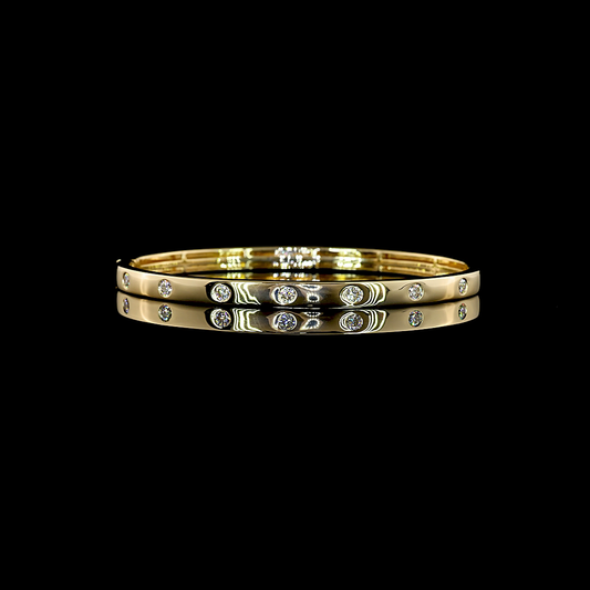 0.70 CTTW Round Lab Grown Diamond Bangles Bracelet (E Color and VS1 Clarity)