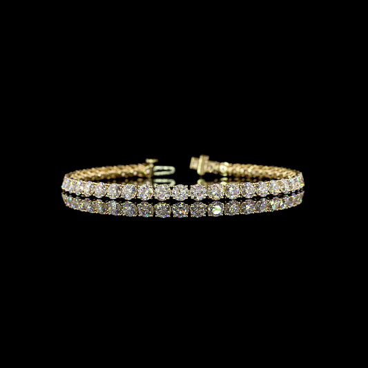 9.34 CTTW Round Lab Grown Diamond Tennis Bracelet 7" (E Color and VS1 Clarity)