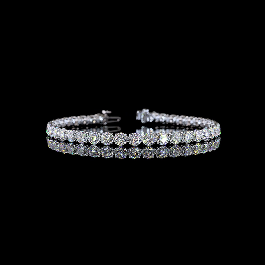 11.94 CTTW Round Lab Grown Diamond Tennis Bracelet 7" (E Color and VS1 Clarity)
