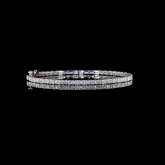 5.09 CTTW Radiant Lab Grown Diamond Tennis Bracelet 7" (E Color and VS1 Clarity)