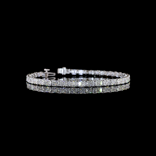 9.98 CTTW Radiant Lab Grown Diamond Tennis Bracelet 7" (F Color and VS1 Clarity)