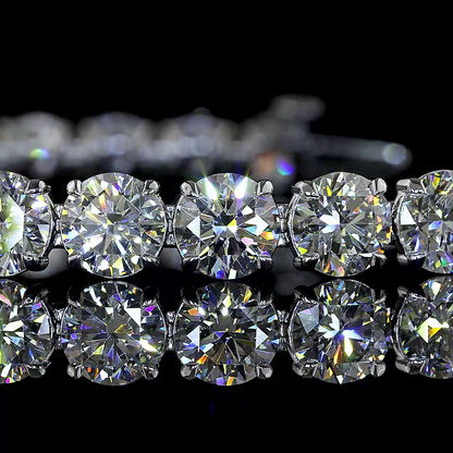 17.39 CTTW Round Lab Grown Diamond Tennis Bracelet 7" (E Color and VS1 Clarity)