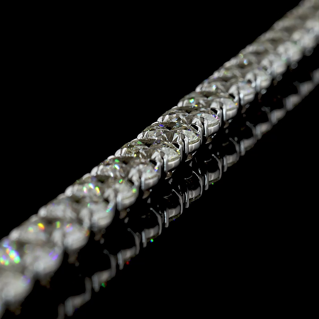 17.39 CTTW Round Lab Grown Diamond Tennis Bracelet 7" (E Color and VS1 Clarity)
