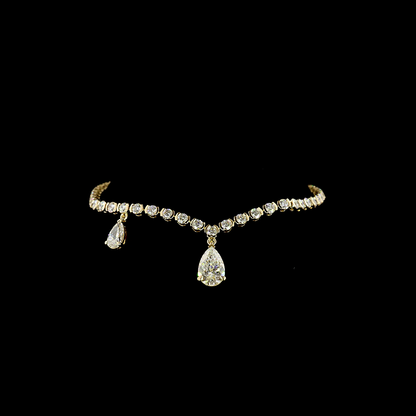 3.96 CTTW Pear Lab Grown Diamond Special Bracelet 6.5" (E Color and VS1 Clarity)