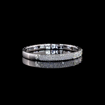 4.82 CTTW Emerald Lab Grown Diamond Bangles Bracelet 6.25" (E Color and VS1 Clarity)